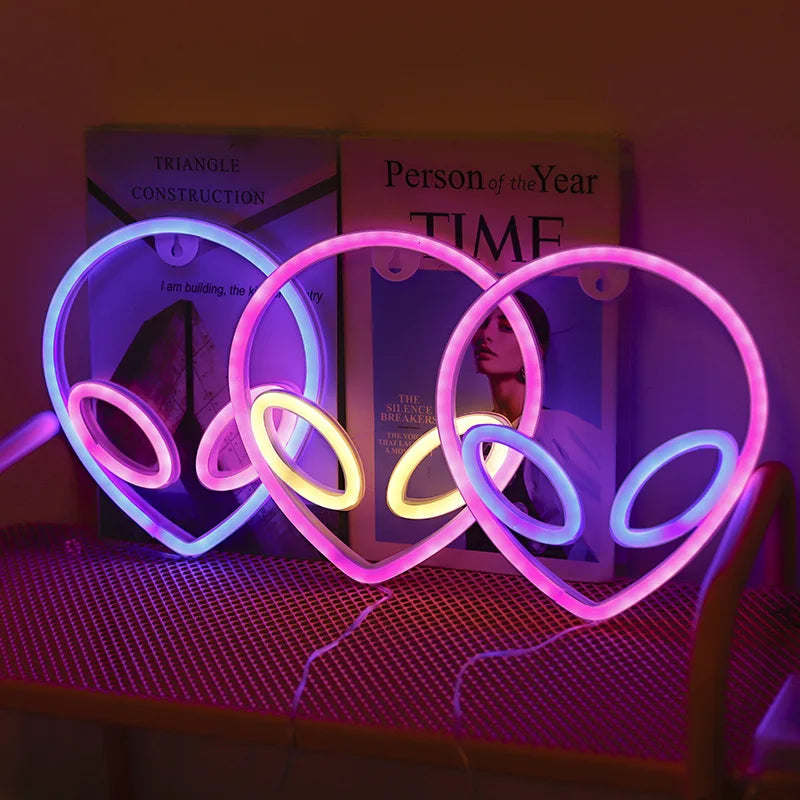 Alien Head Neon Light