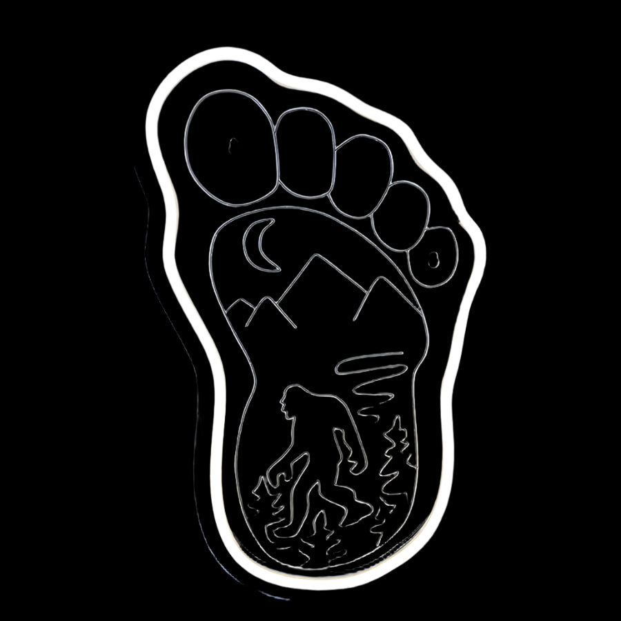 Bigfoot Footprint Neon Sign