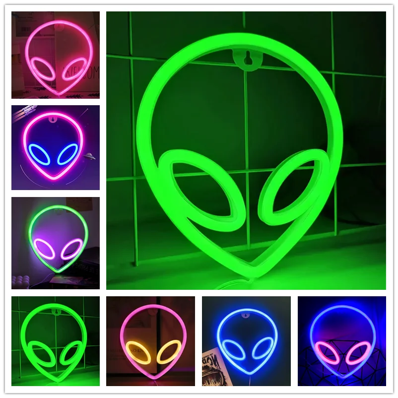 Alien Head Neon Light