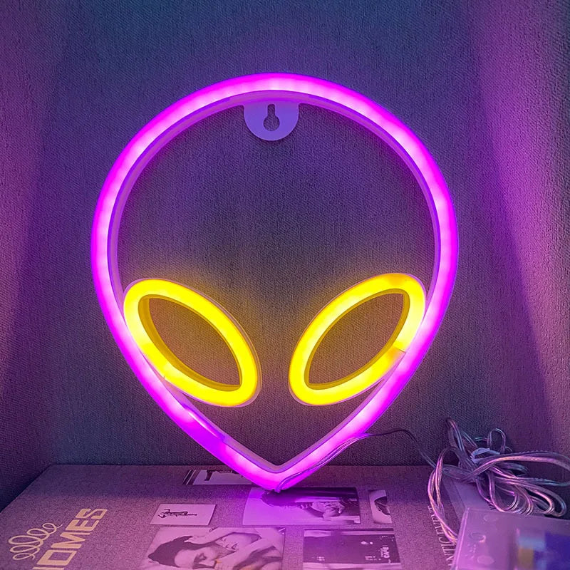 Alien Head Neon Light