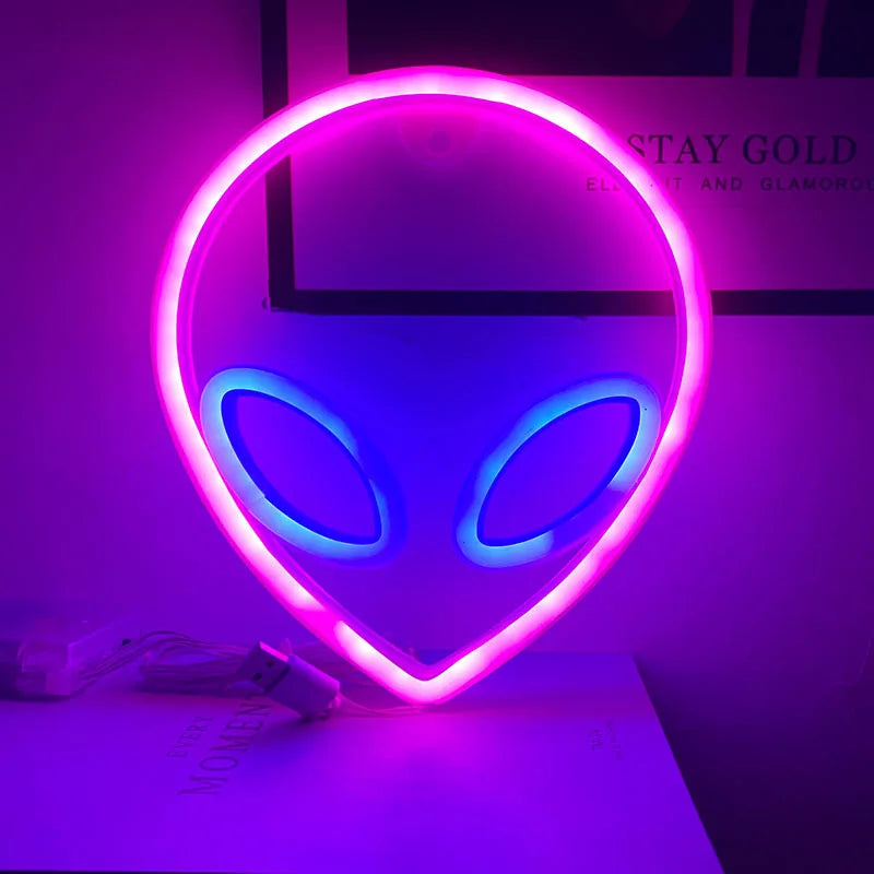 Alien Head Neon Light