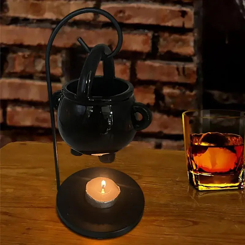 Mini Hanging Cauldron Oil Warmer – Witch’s Brew Edition