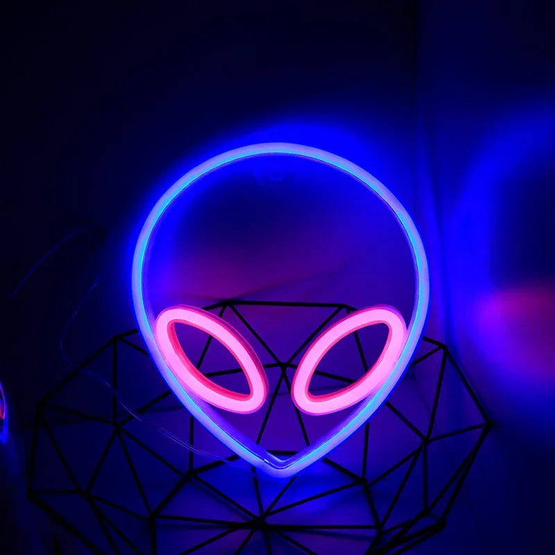 Alien Head Neon Light