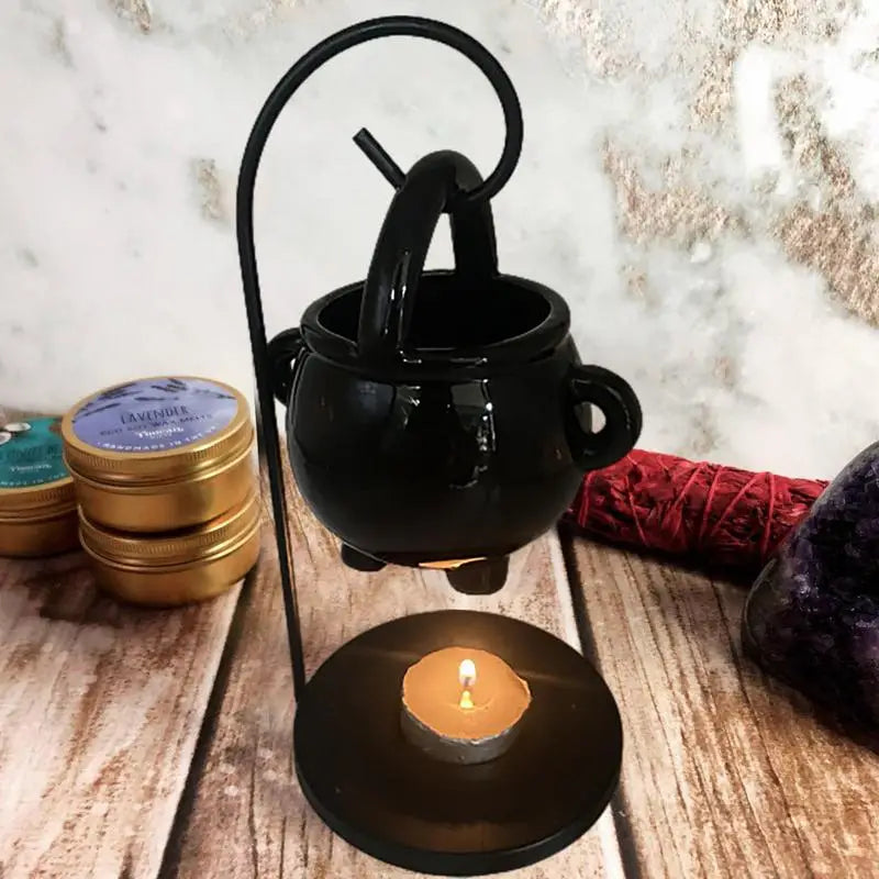Mini Hanging Cauldron Oil Warmer – Witch’s Brew Edition