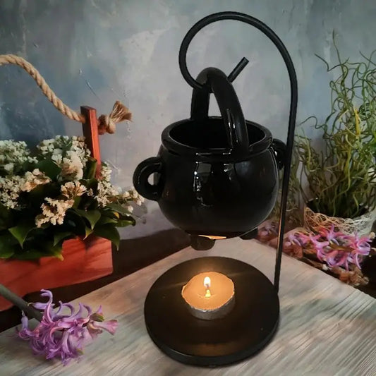 Mini Hanging Cauldron Oil Warmer – Witch’s Brew Edition