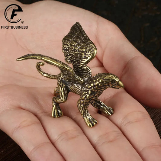 Miniature Brass Griffin Figurine
