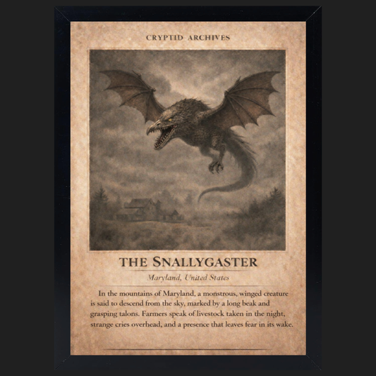 Snallygaster Cryptid Archives Art Print – Maryland Flying Cryptid Illustration (11×14)