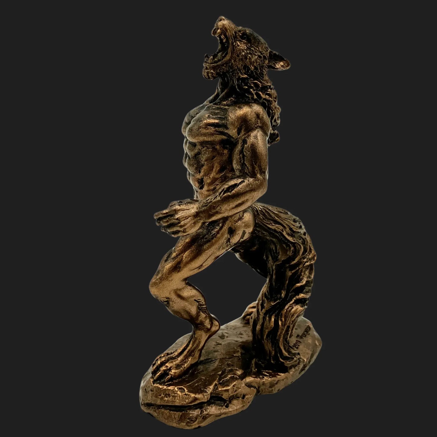 Gothic werewolf statue lycanthrope mid transformation collectible