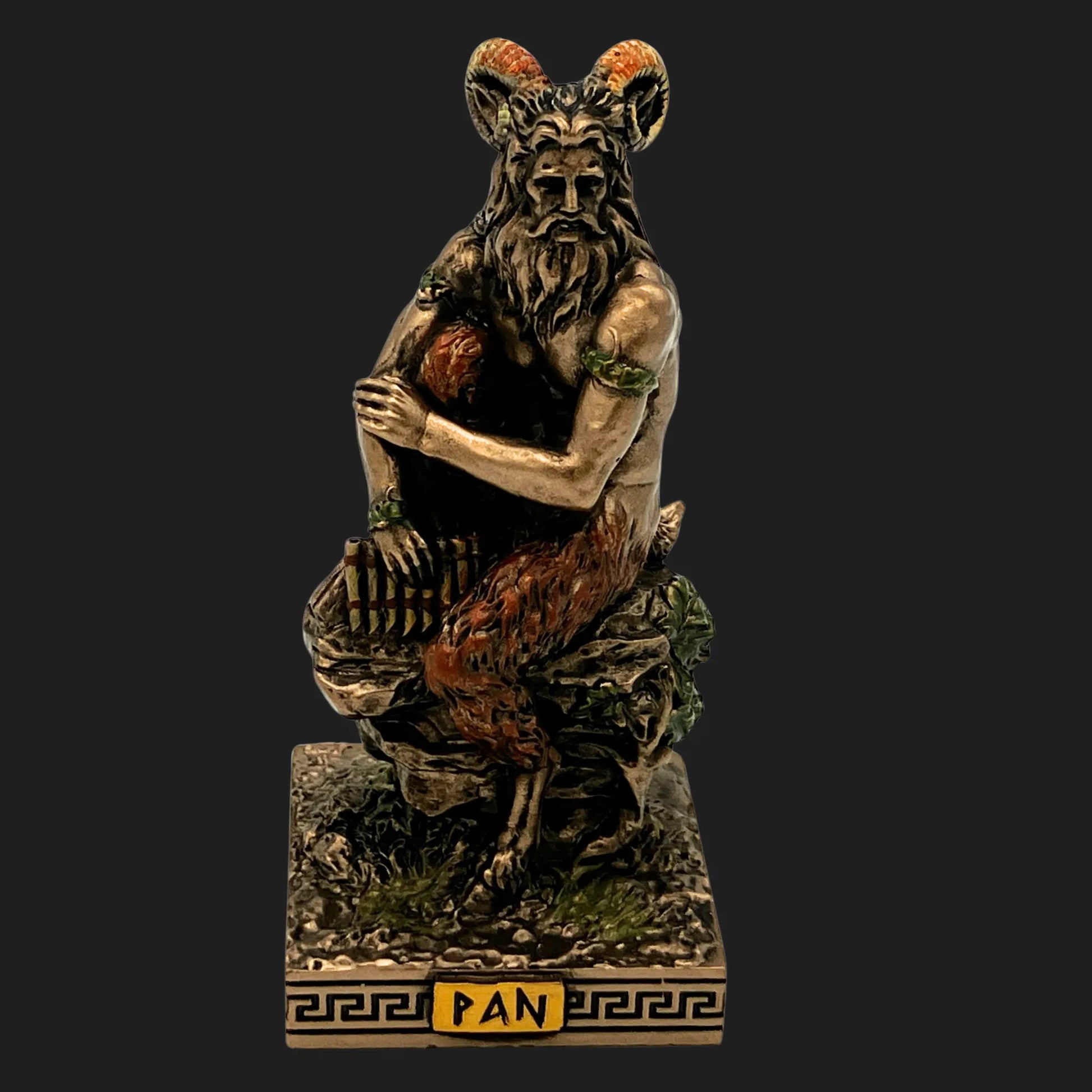 Hand-painted Pan figurine 3" tall Greek god collectible