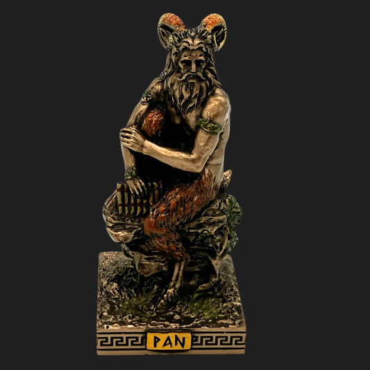 Hand-painted Pan figurine 3" tall Greek god collectible