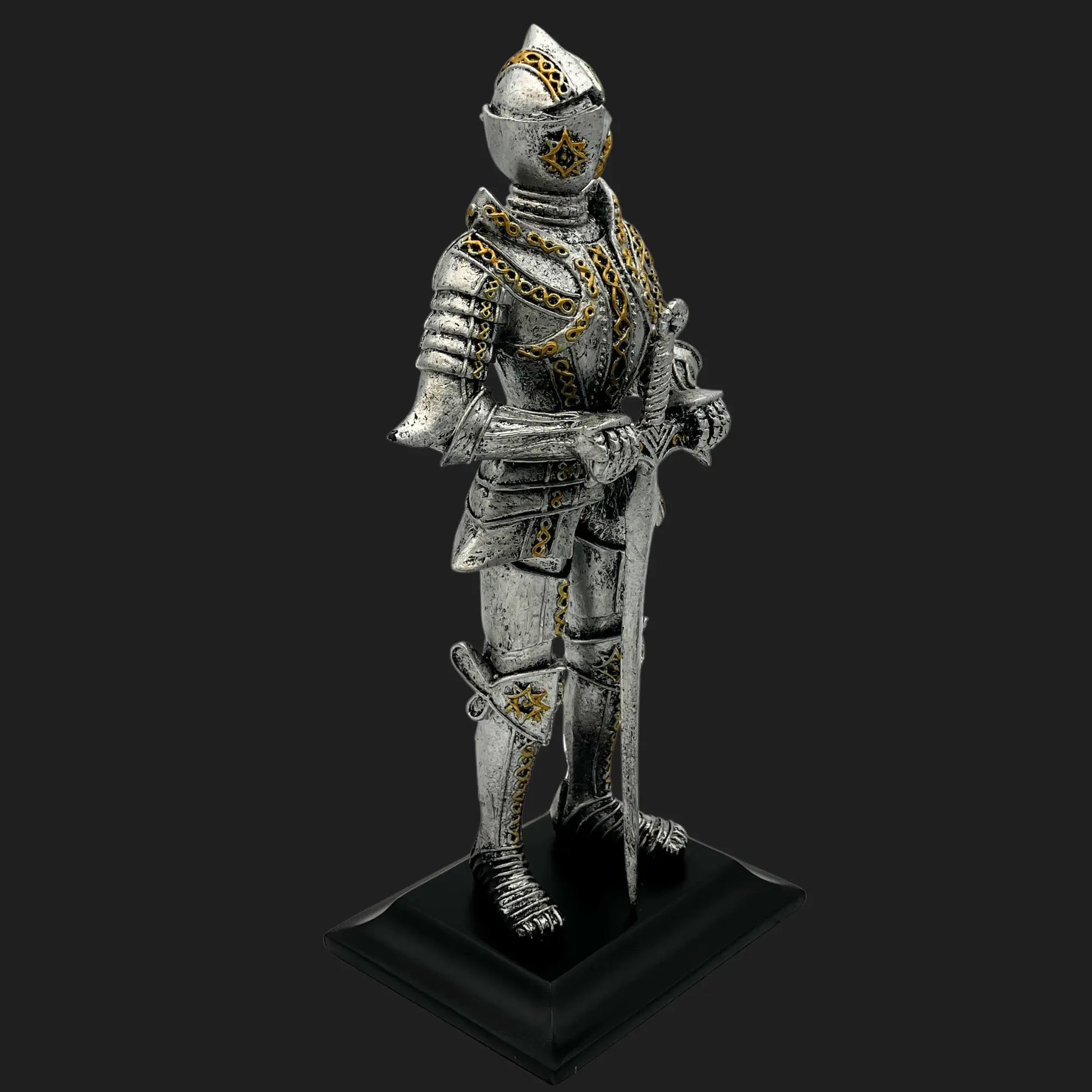 Angled view of Knight of the Northern Star collectible figurine 8.75" tall