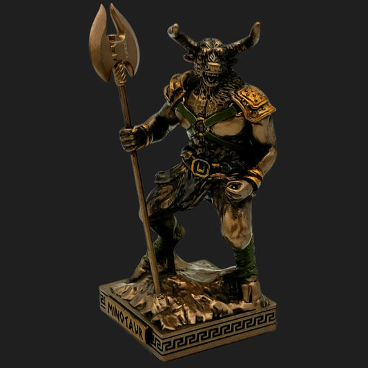 Mini Minotaur statue collectible labyrinth guardian mythic décor